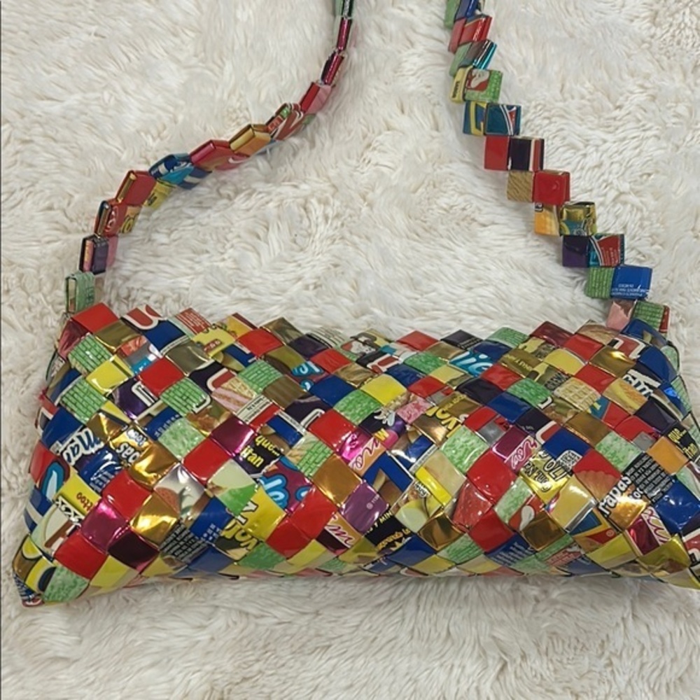 Vintage Candy Gum Wrapper Purse Hand Bag 90's Style Retro Purses
